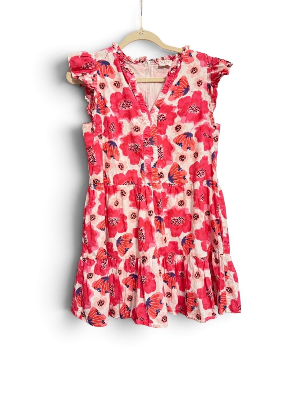 Fate Pink Floral Tiered Sundress Mini